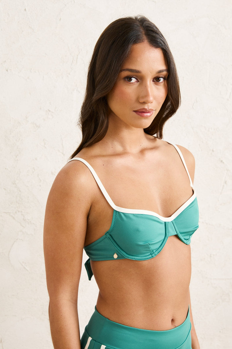 Contrast Underwire Top Jungle