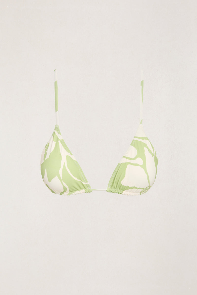 Poppy Floral Slide Tri Top Apple