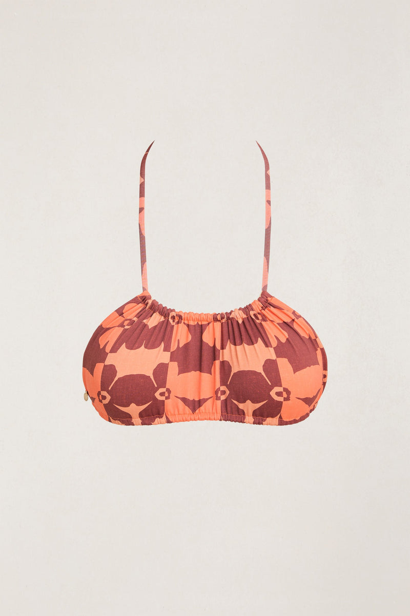 Sundazed Floral Halter Top Paprika