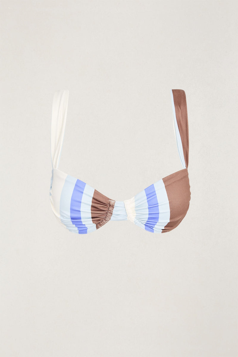 Siesta Stripe Underwire Balconette Top Vintage Stripe