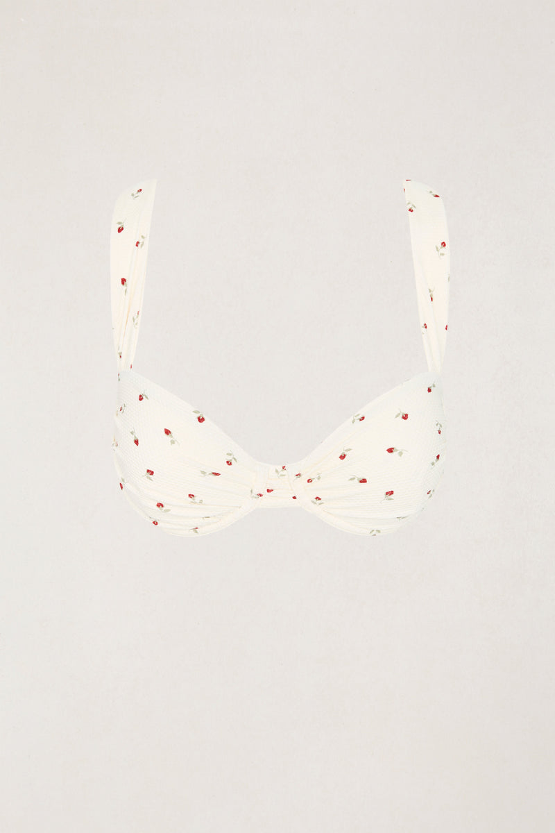 Paloma Ditsy Underwire Balconette Top Rose