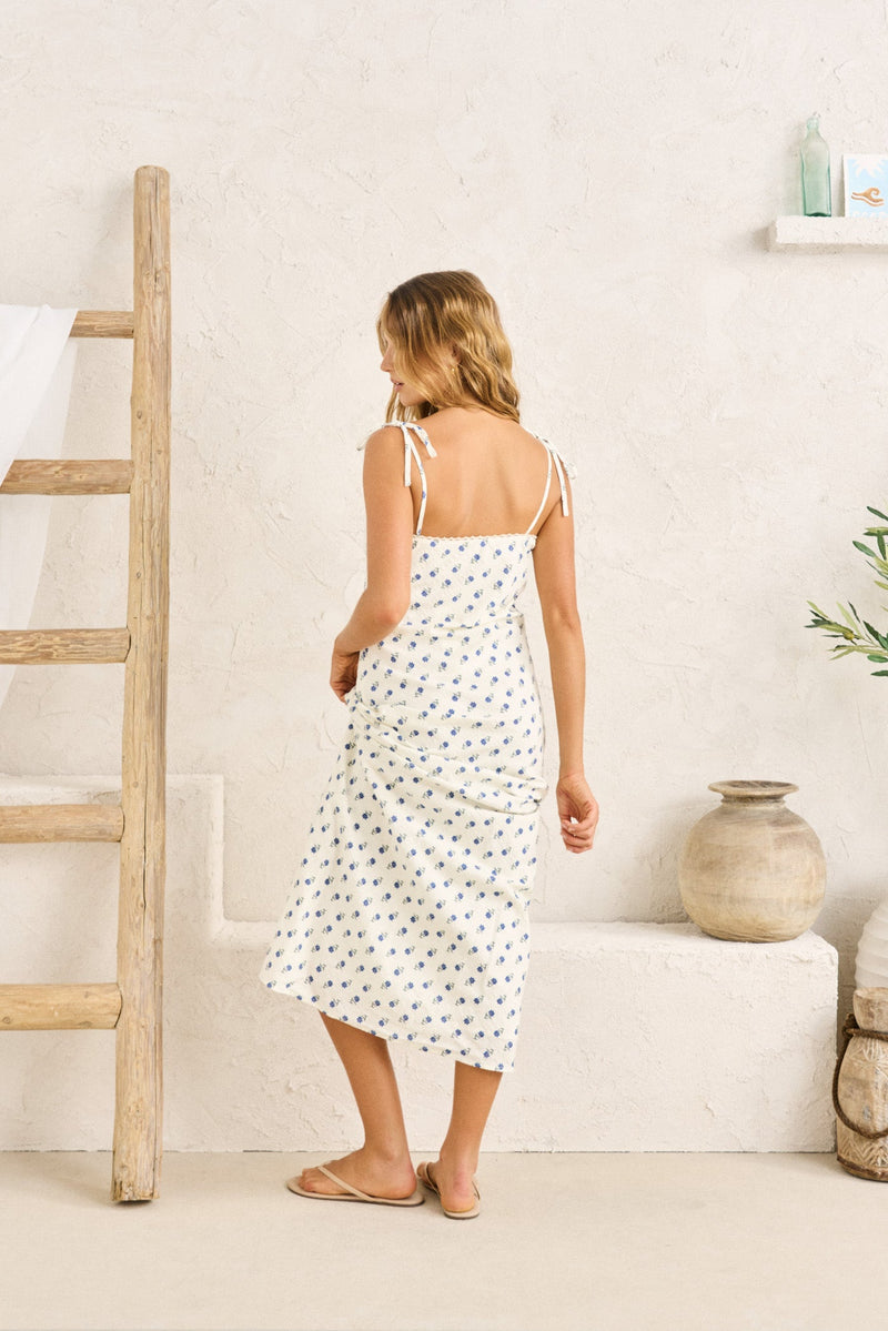 Harlow Lace Midi Dress Floral