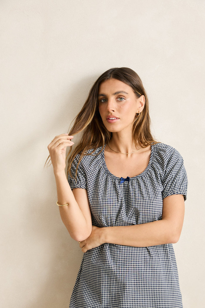 Coast Mini Dress Navy Check