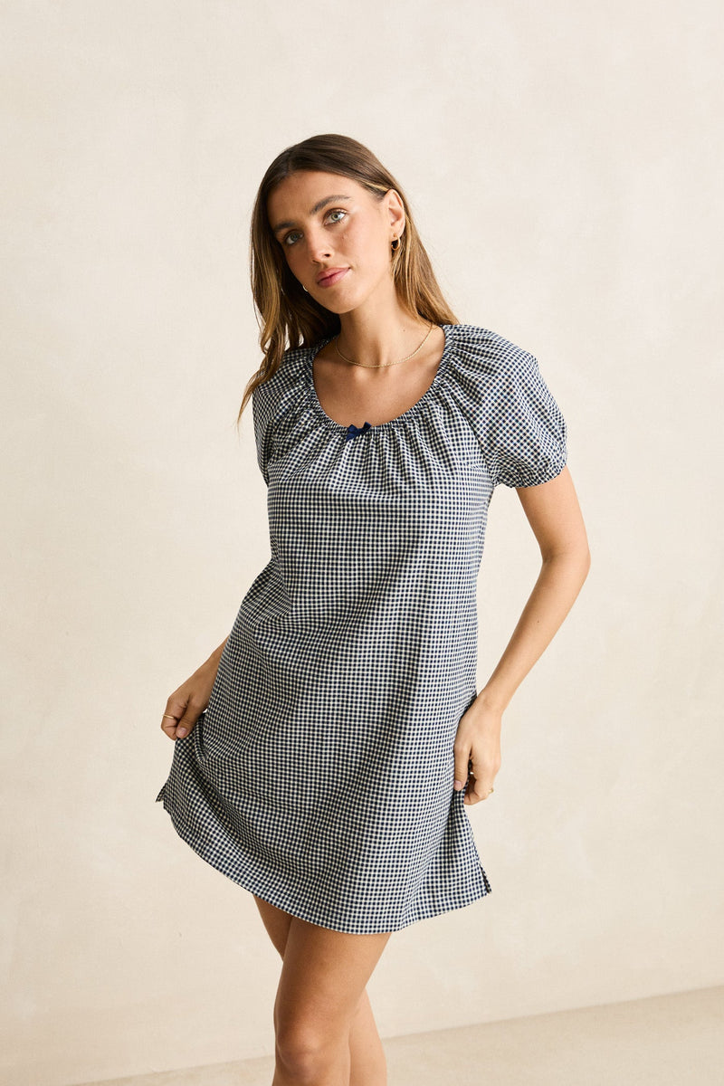 Coast Mini Dress Navy Check