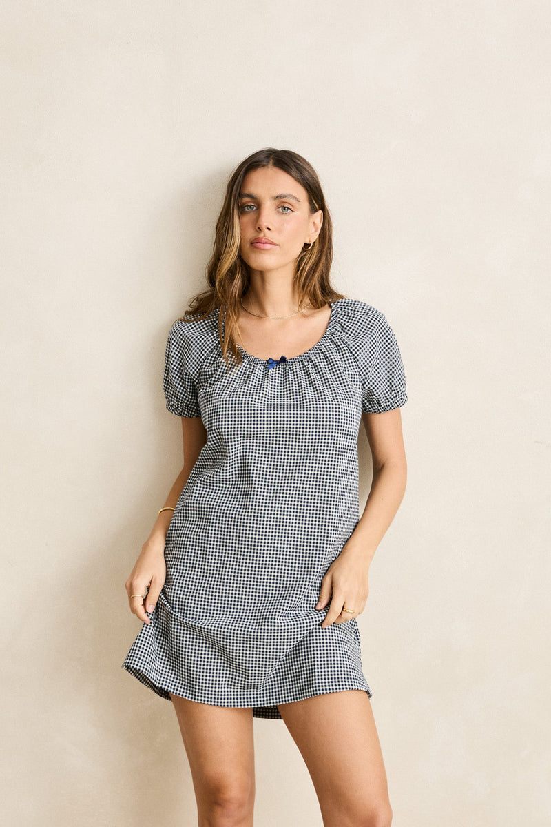 Coast Mini Dress Navy Check