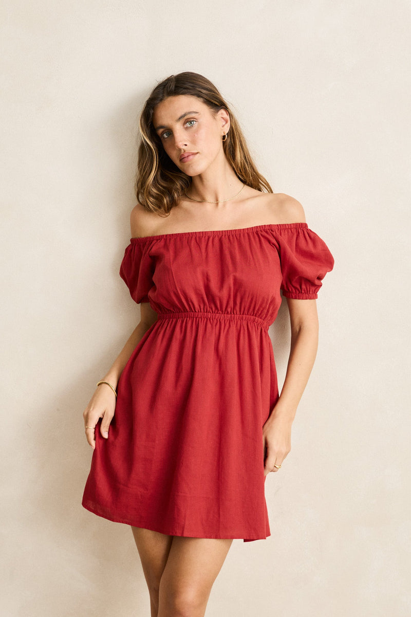 Harlow Mini Dress Red
