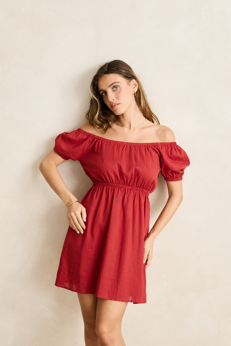 Harlow Mini Dress Red