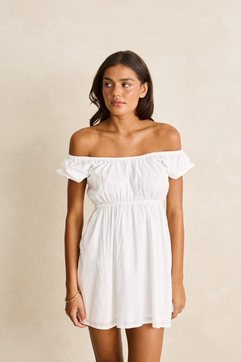 Harlow Mini Dress White – Rhythm EU