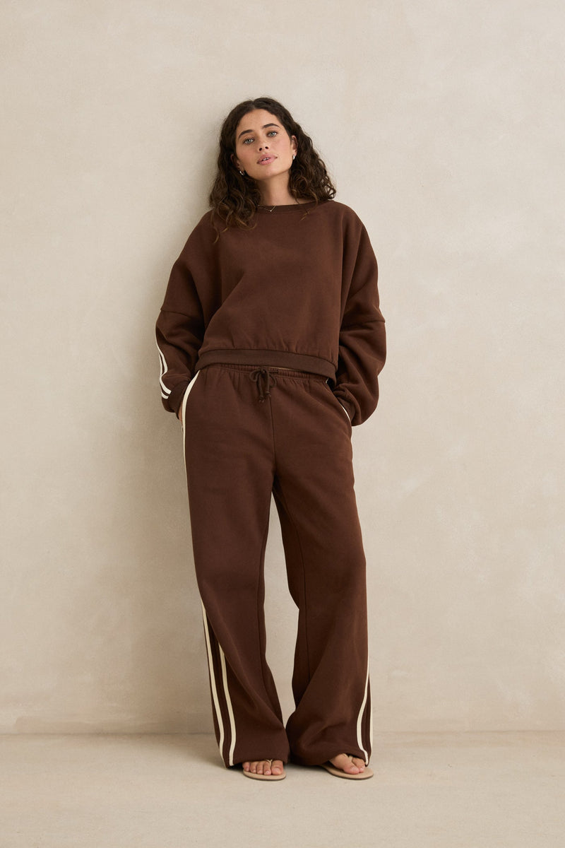 Contrast Sweatshirt Brown