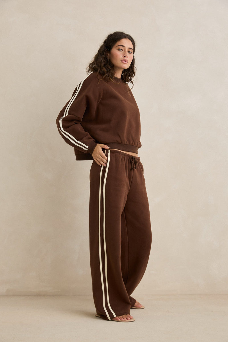 Contrast Sweatshirt Brown