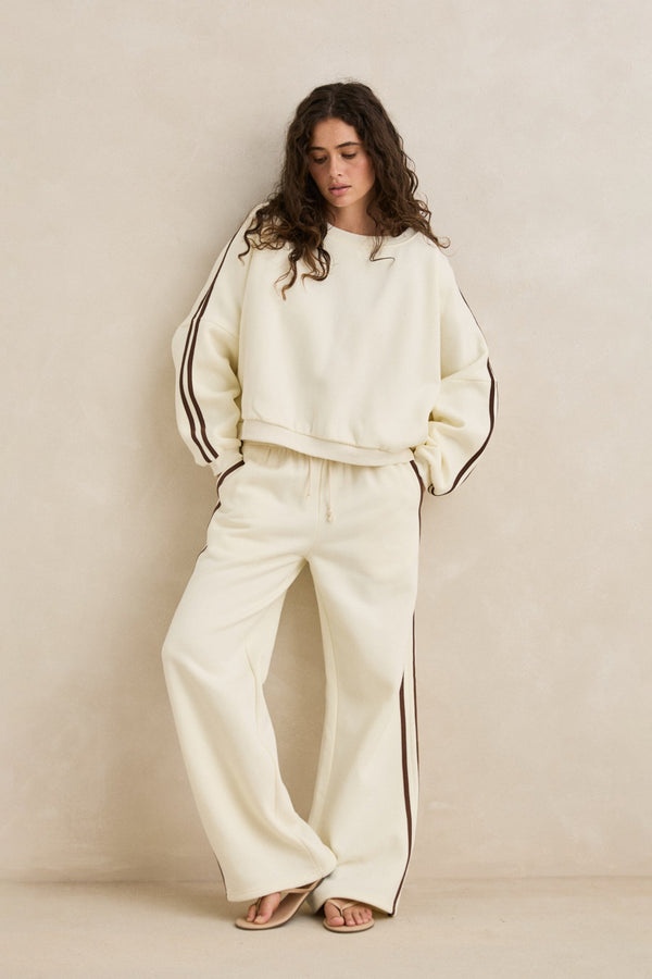 Contrast Sweatshirt Cream