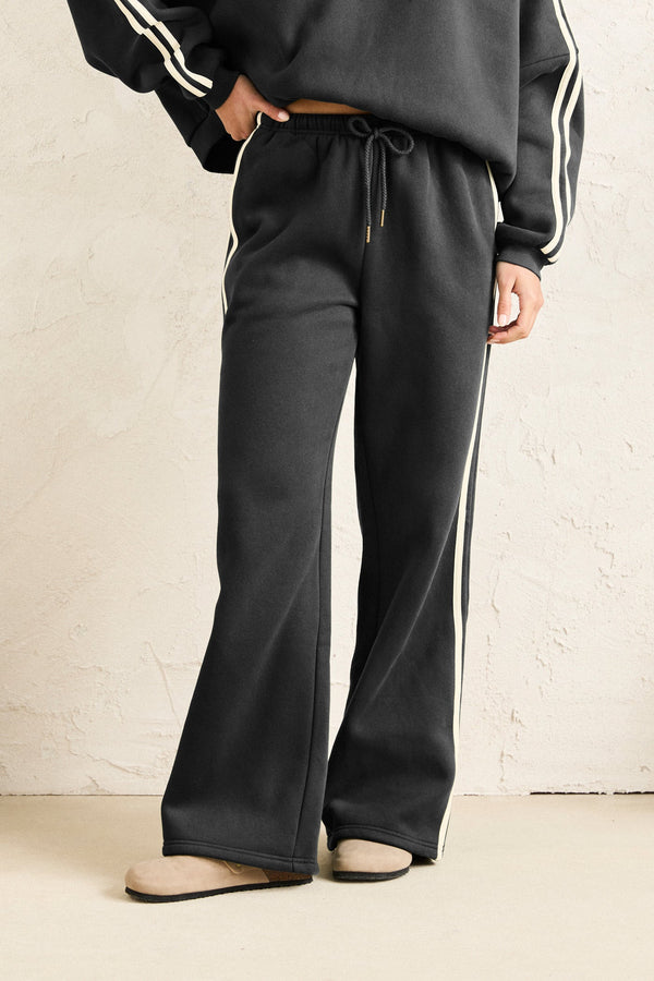 Contrast Track Pant Charcoal