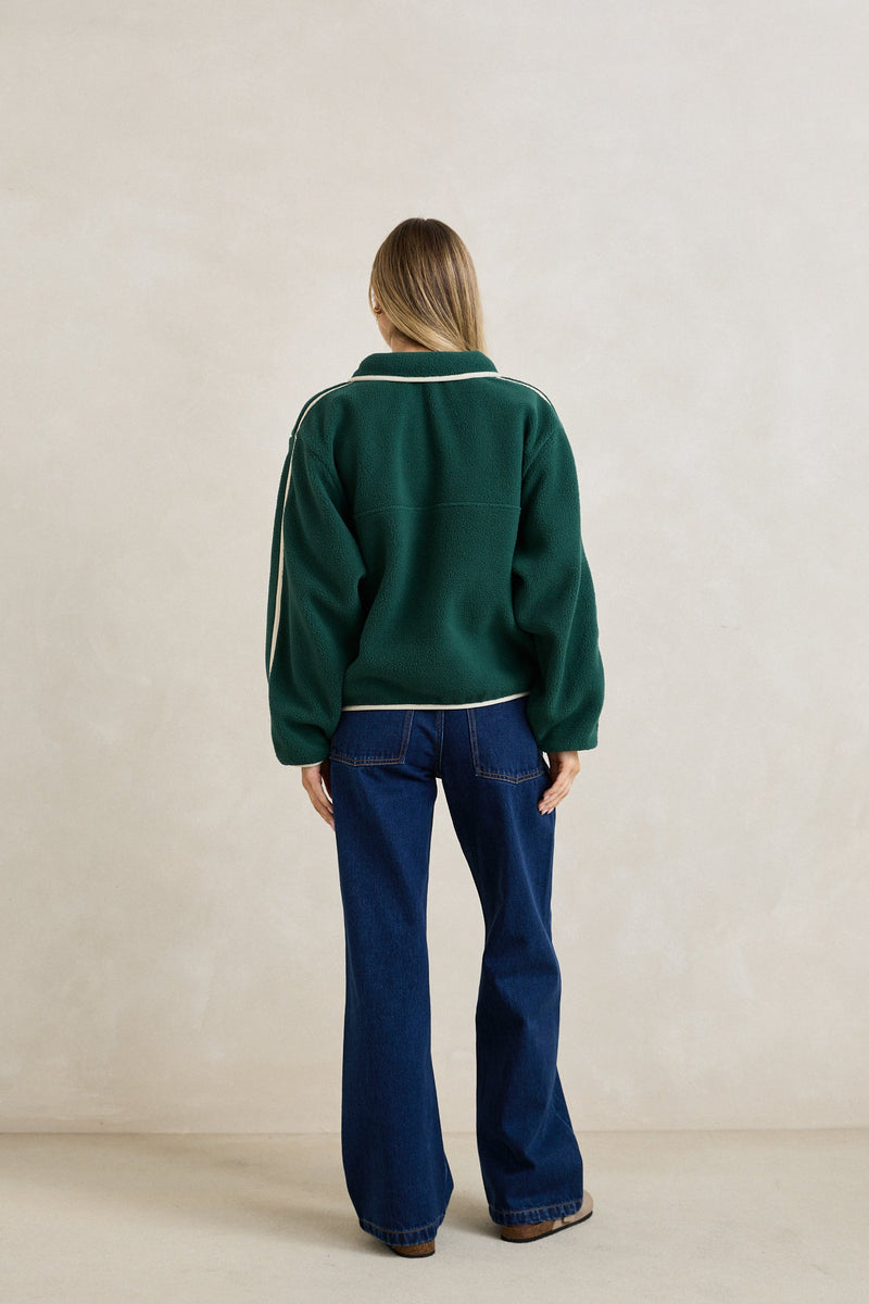 Camp Half Zip Sherpa Pullover Pine