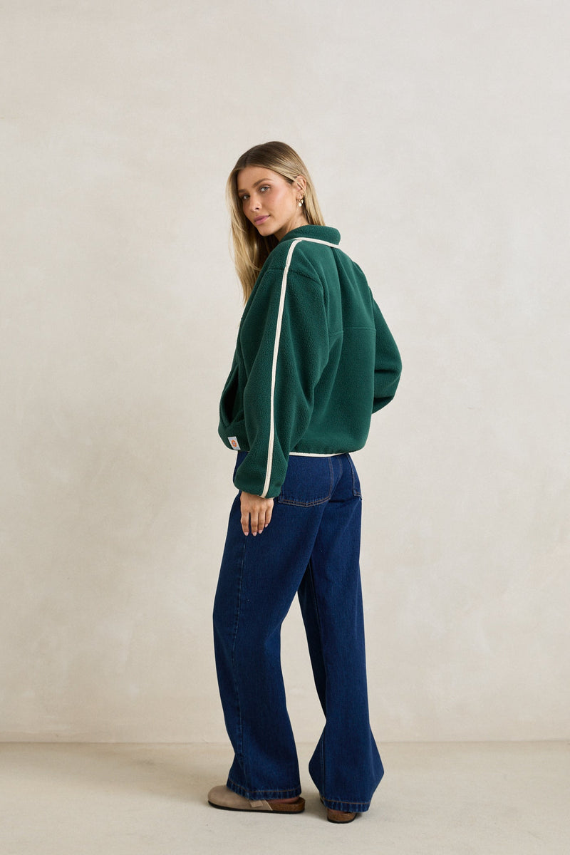 Camp Half Zip Sherpa Pullover Pine