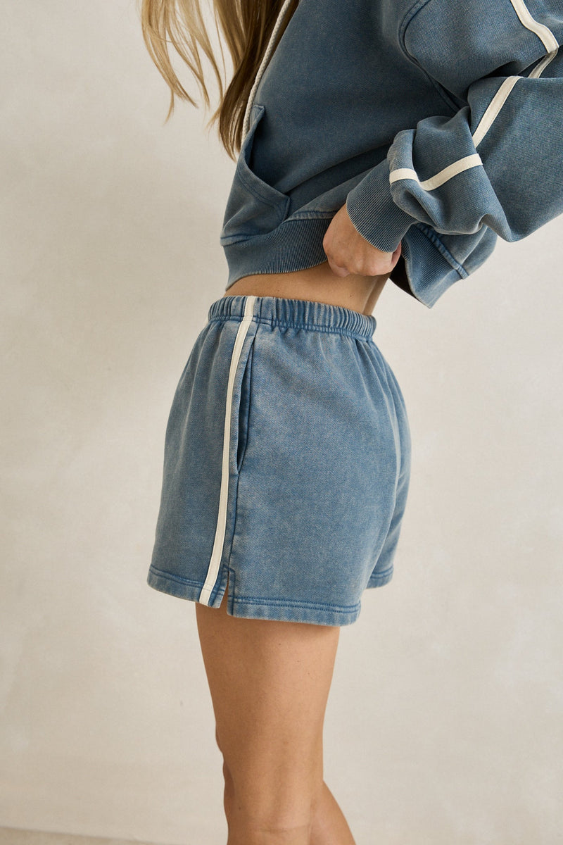 Sun Wash Terry Short Washed Blue