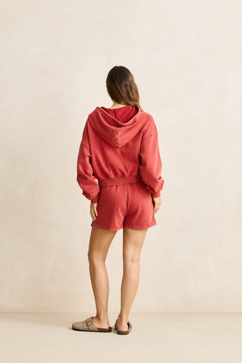 Sun Wash Terry Short Washed Red