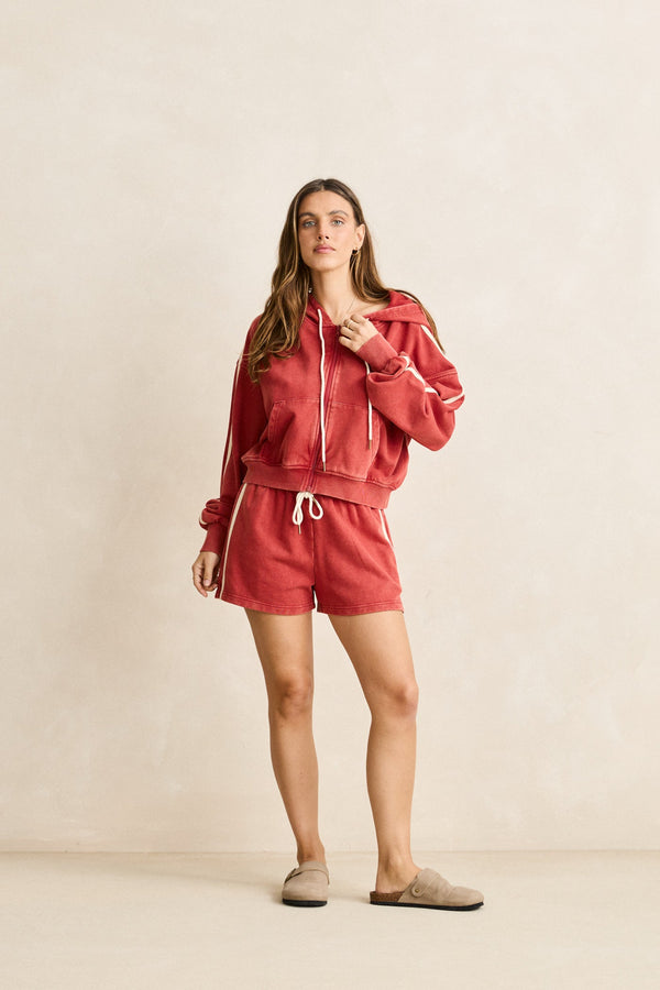 Sun Wash Terry Short Washed Red