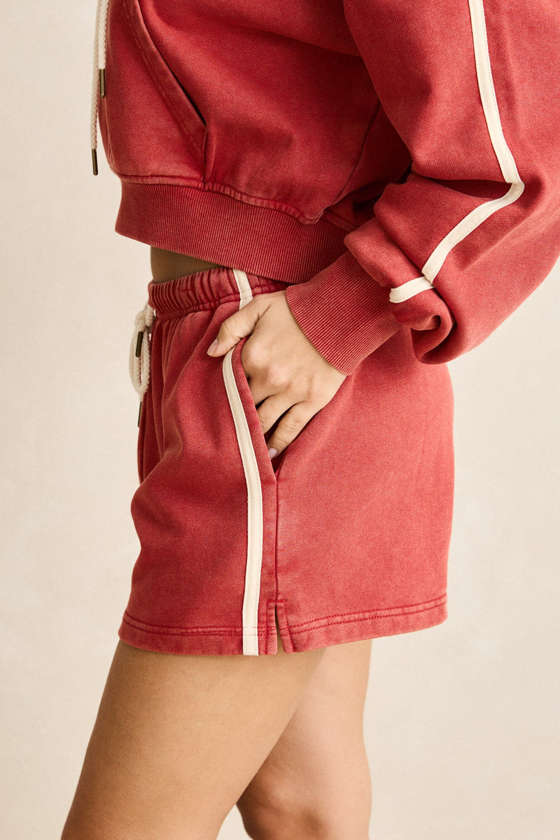 Sun Wash Terry Short Washed Red