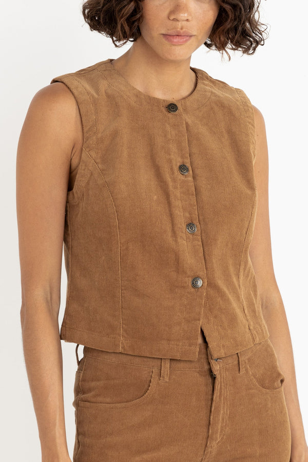 Sadie Corduroy Vest Cedar