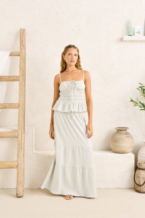 Driftwood Stripe Top Cream