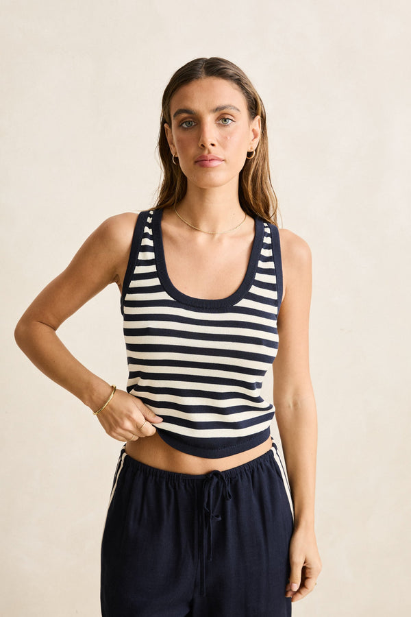 Daybreak Stripe Knit Tank Ocean