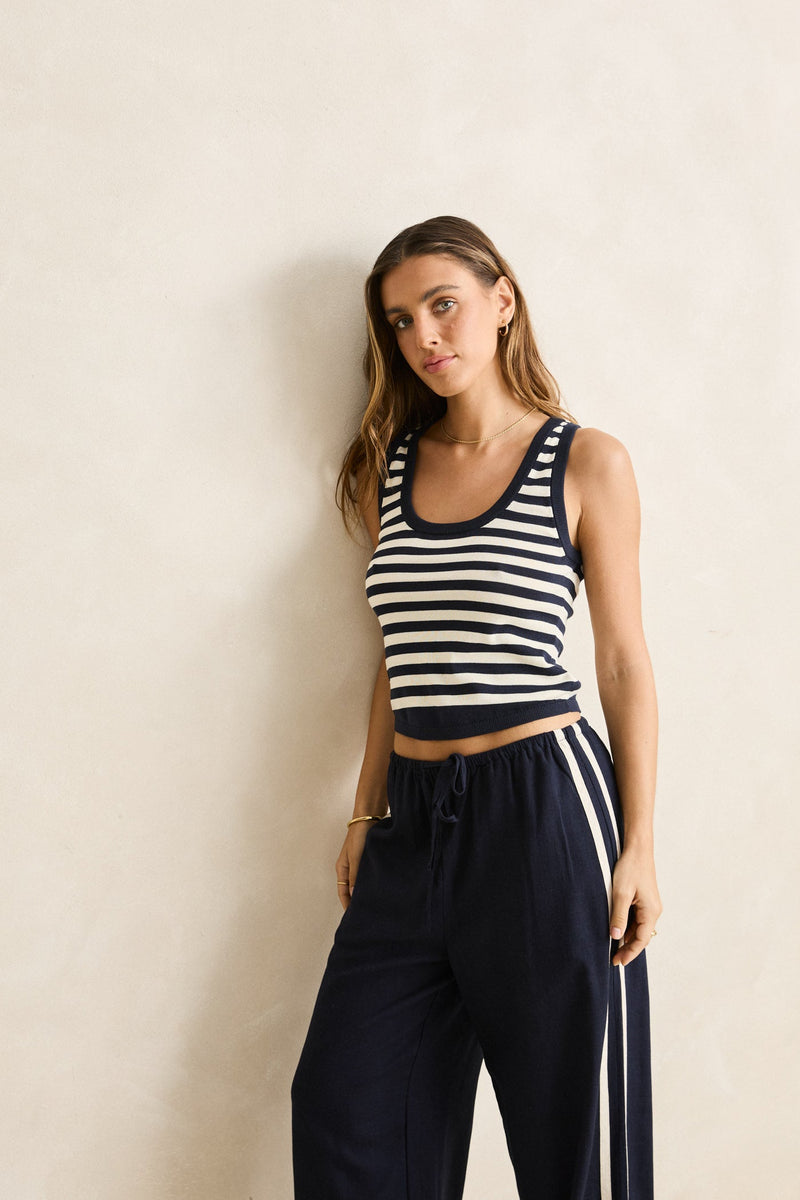 Daybreak Stripe Knit Tank Ocean