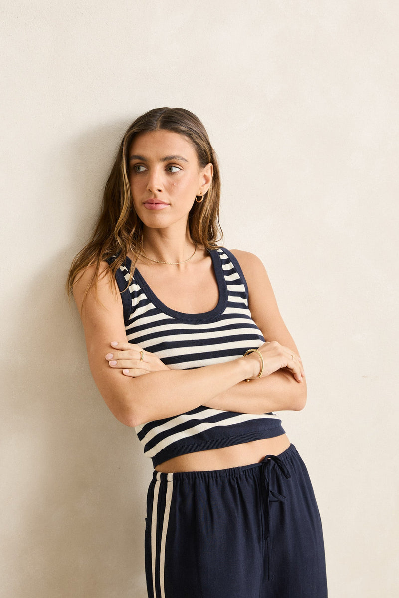 Daybreak Stripe Knit Tank Ocean
