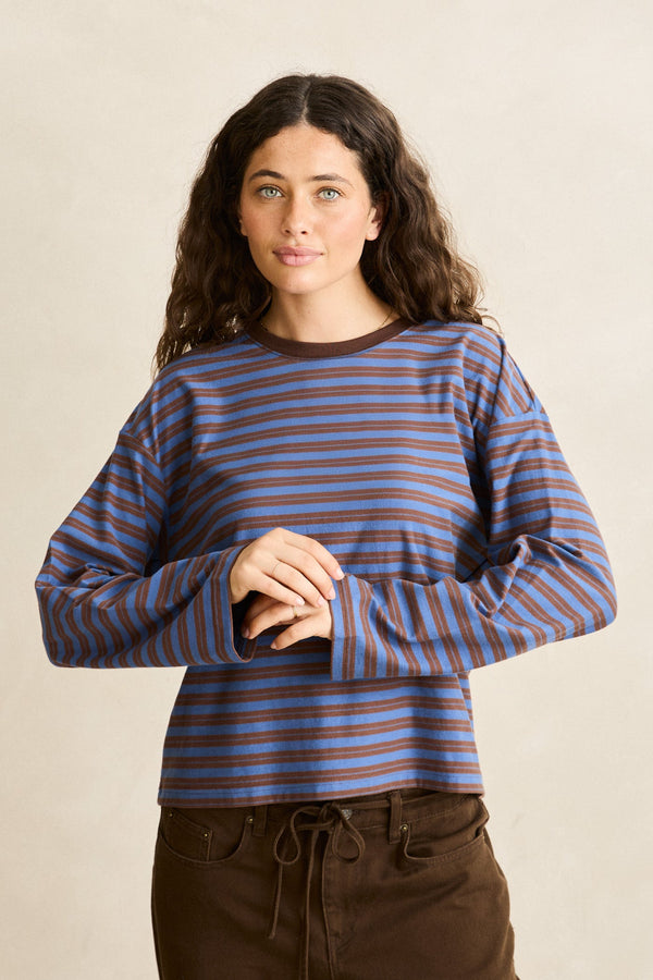 Porto Stripe Long Sleeve Cafe