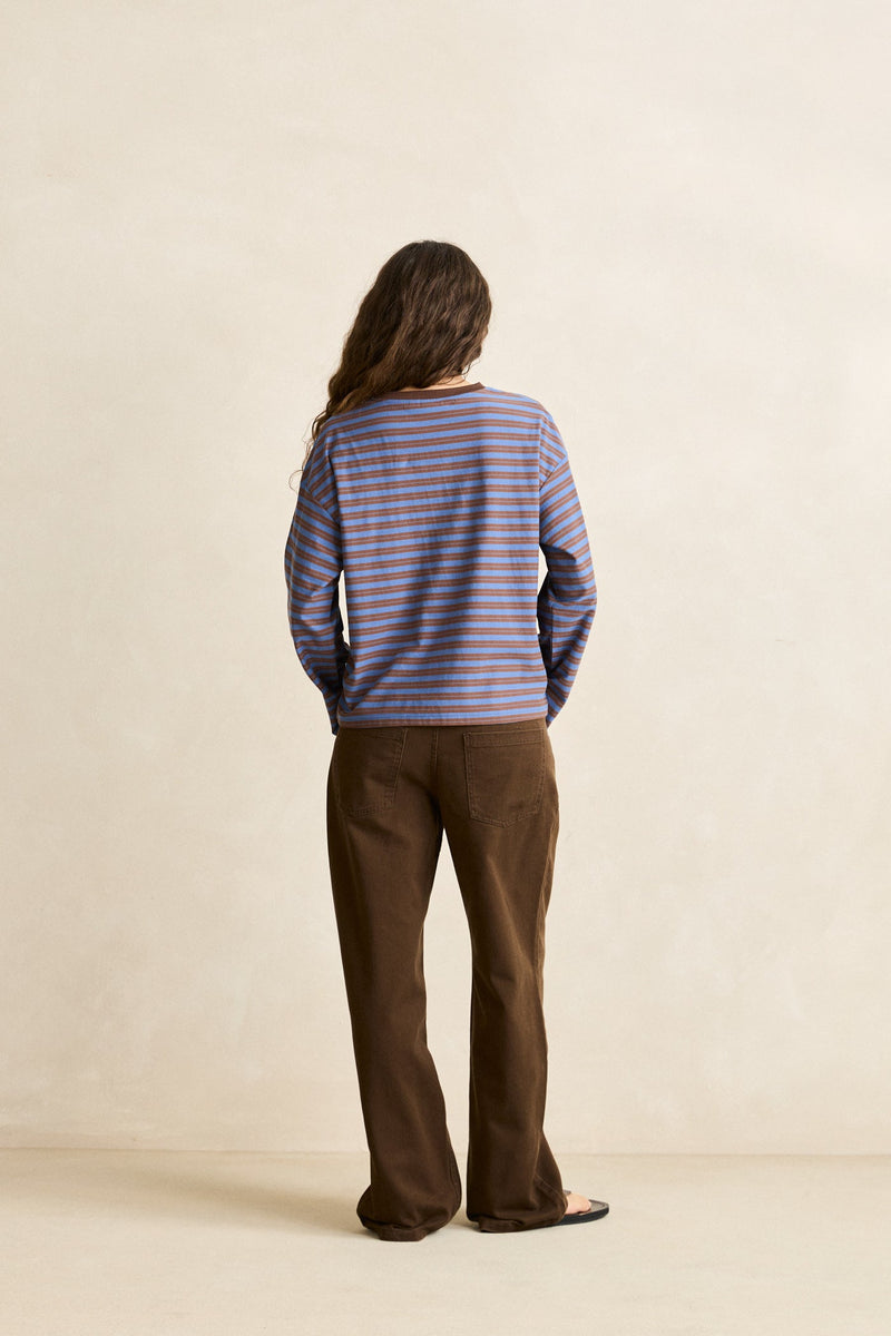 Porto Stripe Long Sleeve Cafe