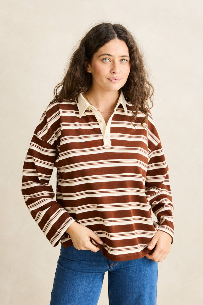 Essential Rugby Polo Chocolate