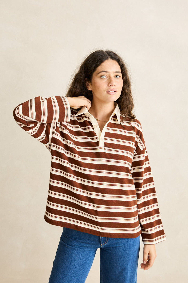 Essential Rugby Polo Chocolate