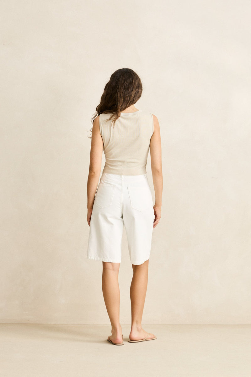 Petra Button Down Singlet Olive