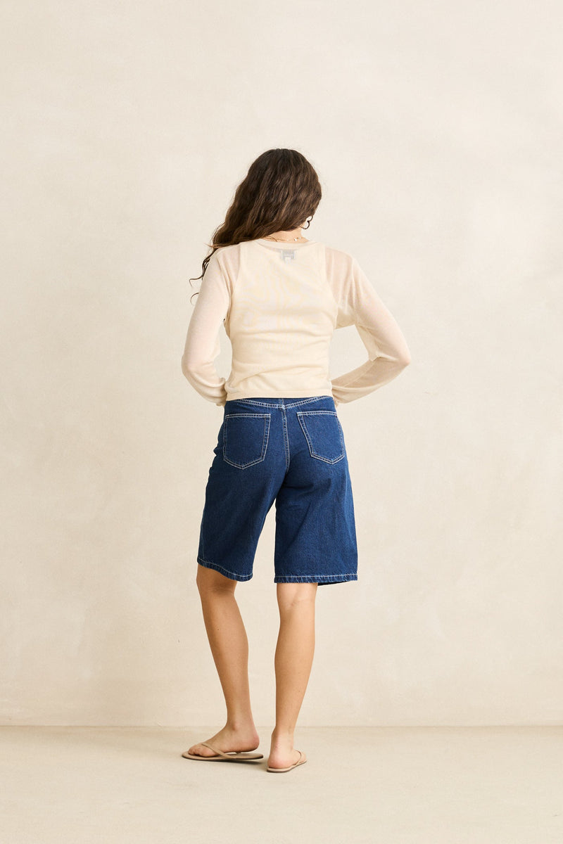 Rumi Sheer Knit Set Natural