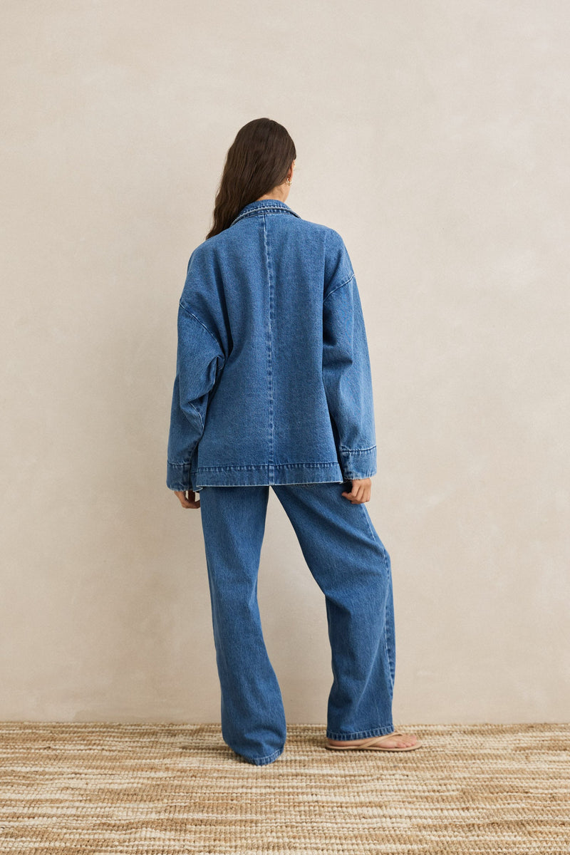 Shoreline Denim Blazer Indigo
