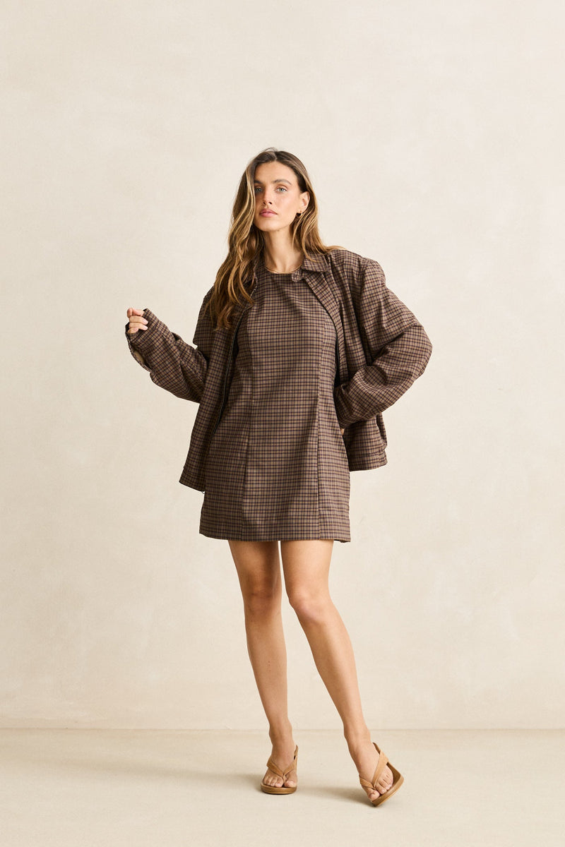 Jordy Check Jacket Cafe