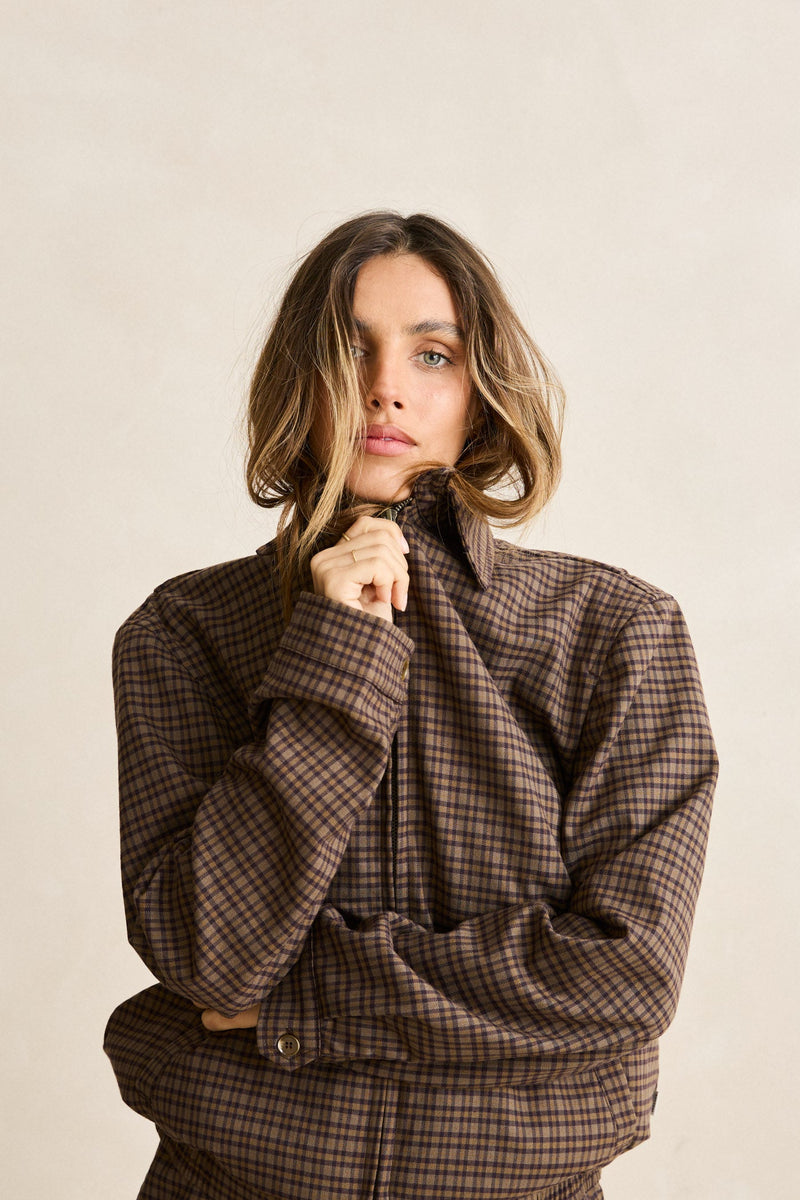 Jordy Check Jacket Cafe