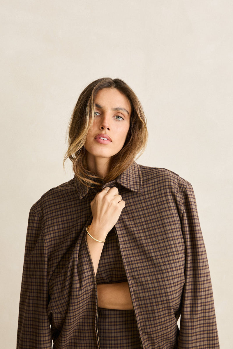 Jordy Check Jacket Cafe