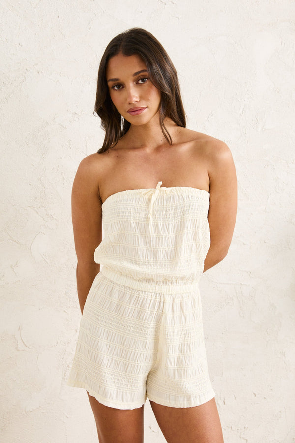 Sandy Cove Playsuit Cream