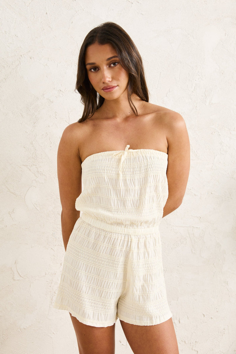 Sandy Cove Playsuit Cream