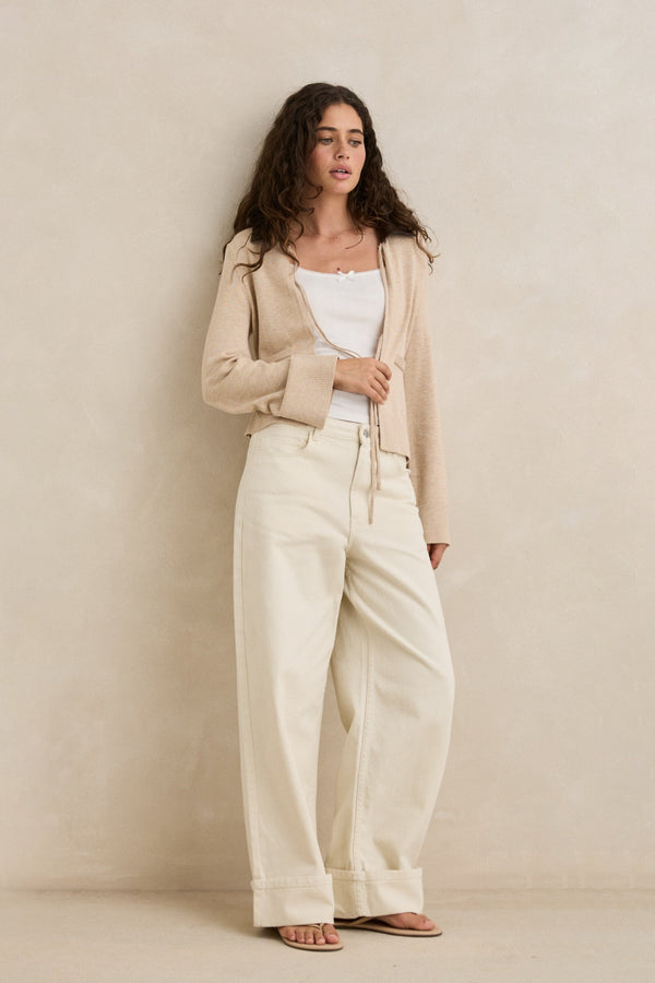 Colette Tie Front Cardigan Natural