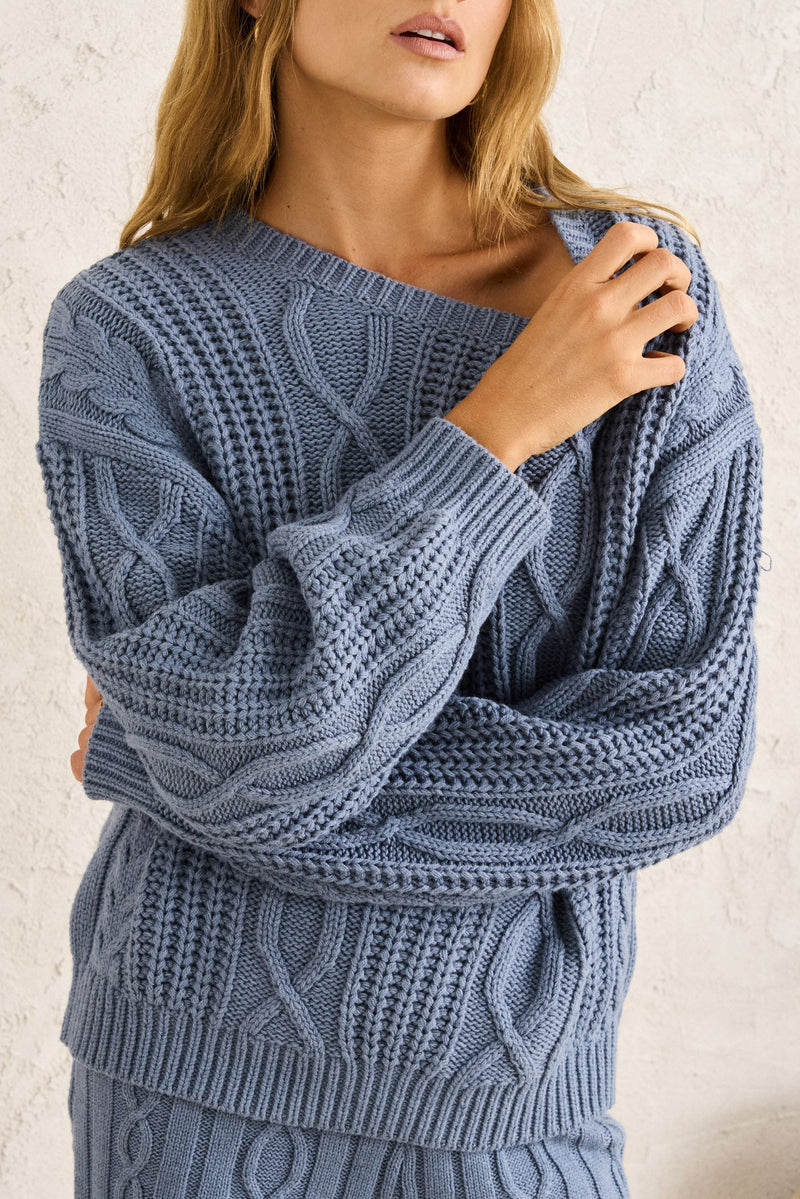 Stanley Cable Knit Slate