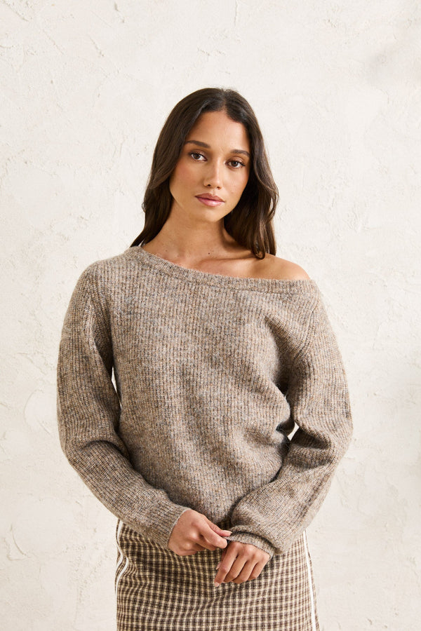 Ida Boat Neck Knit Oat
