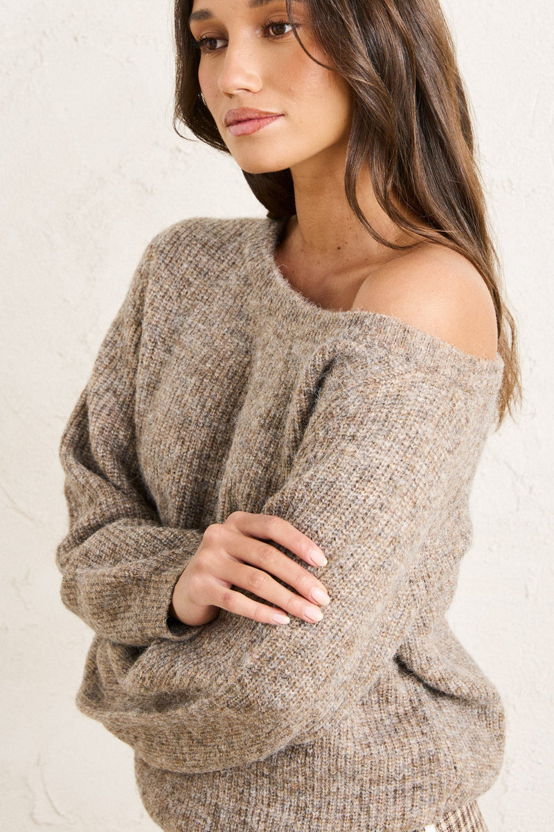 Ida Boat Neck Knit Oat