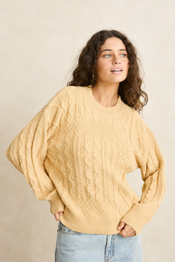 Patchwork Sweater Sand