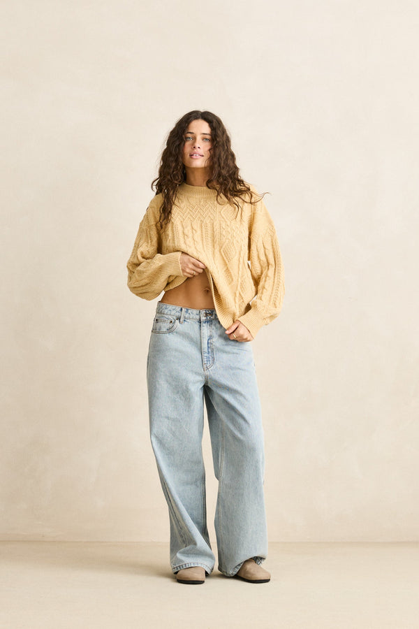 Patchwork Sweater Sand