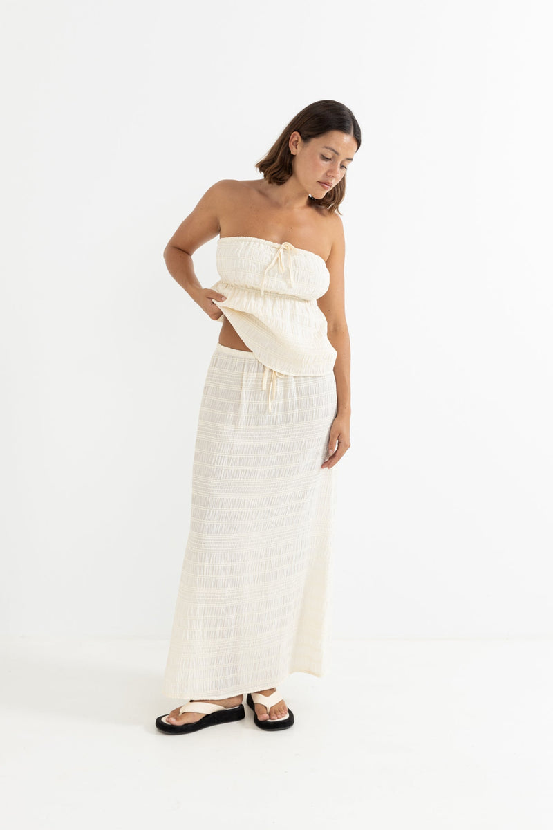 Sandy Cove Strapless Top Natural