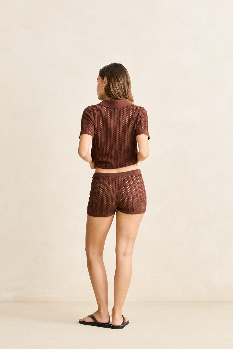 Porto Knit Short Chocolate