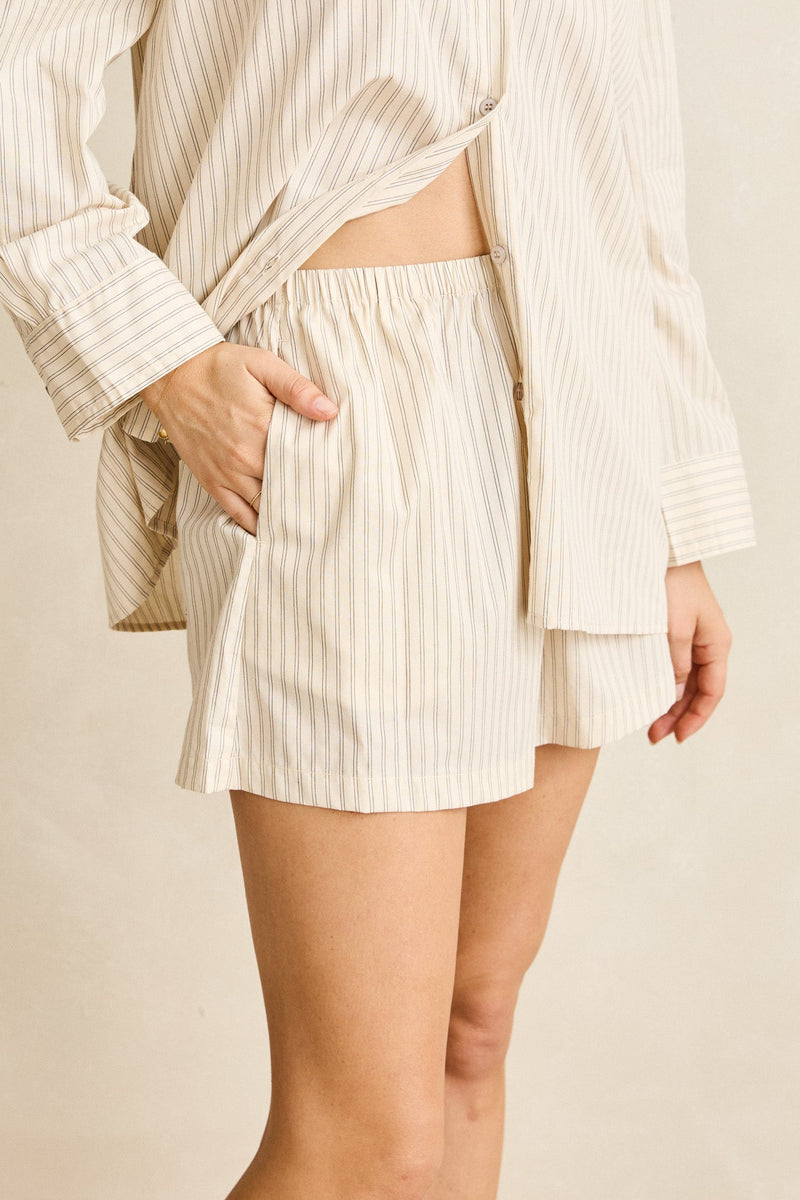 Cove Stripe Beach Short Oat