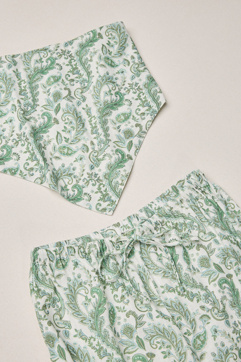 Mila Paisley Drawstring Pant