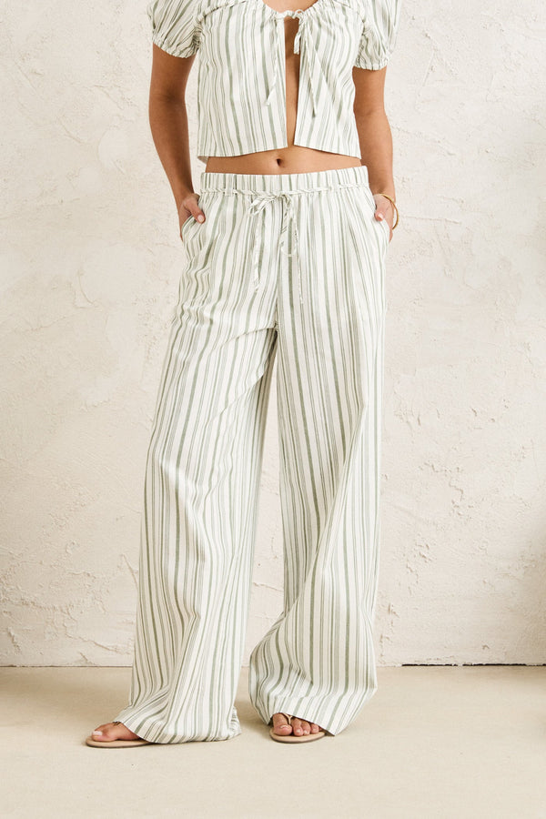 Mallorca Stripe Beach Pant Palm